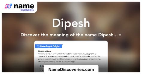 Dipesh - Name Meaning and Origin