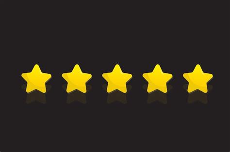 Premium Vector | Stars rating 5 reviews on black background