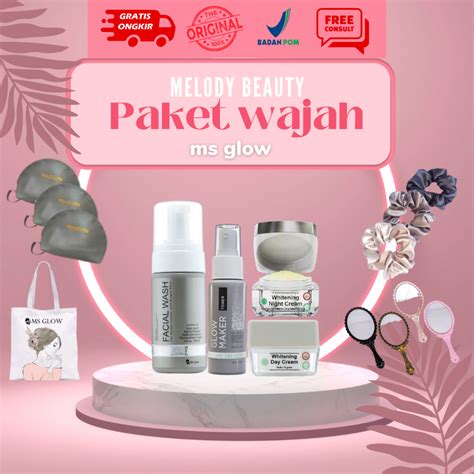 Jual PAKET WAJAH MS GLOW ACNE LUMINOUS ULTIMATE WHITENING WHITECELL DNA