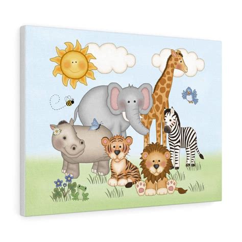 Jungle Animal Canvas Prints - Our jungle canvas art is stretched on 1.5 ...