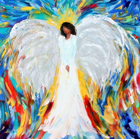Black Angel Print on canvas, african american angels art, made from
