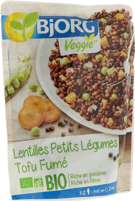 Bjorg Plat Cuisin Lentilles L Gumes Et Tofu Fum Plat Pr Par Bio