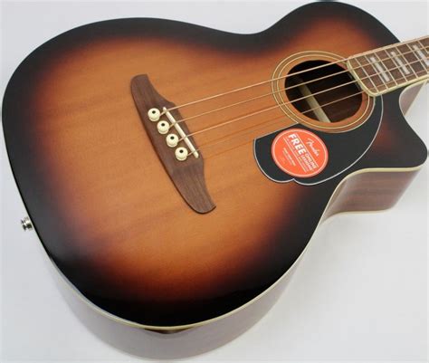 Fender Kingman Acoustic Electric Bass Shaded Edge Burst Blues Angel