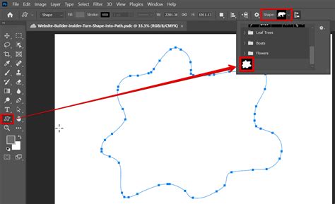 How Do I Turn a Shape Into a Path in Photoshop? - WebsiteBuilderInsider.com