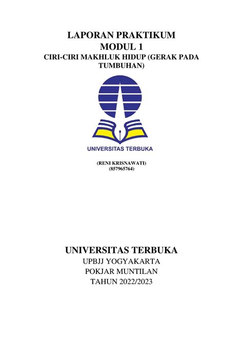 Modul 1 Ipa Laporan Ipa Laporan Praktikum Modul 1 Ciri Ciri Makhluk