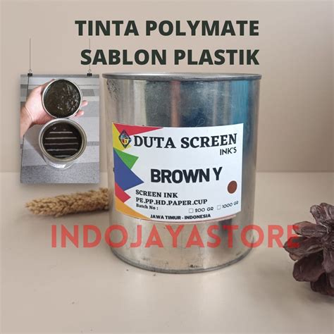 Jual TINTA SABLON PLASTIK COKLAT BROWN Y DUTA SCREEN 1KG Shopee Indonesia