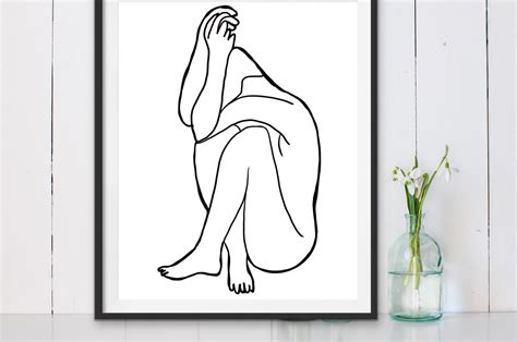 Nude Women Art Nude Woman Sketch Female Body Art Modern Etsy Finland