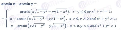 Arcsine. Identities and Formulas | MATHVOX