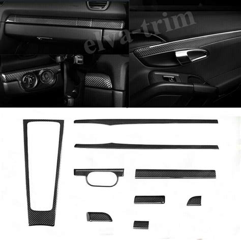 Boxster Cayman Carbon Fiber Interior Cover Trim Kit Pcs For Porsche