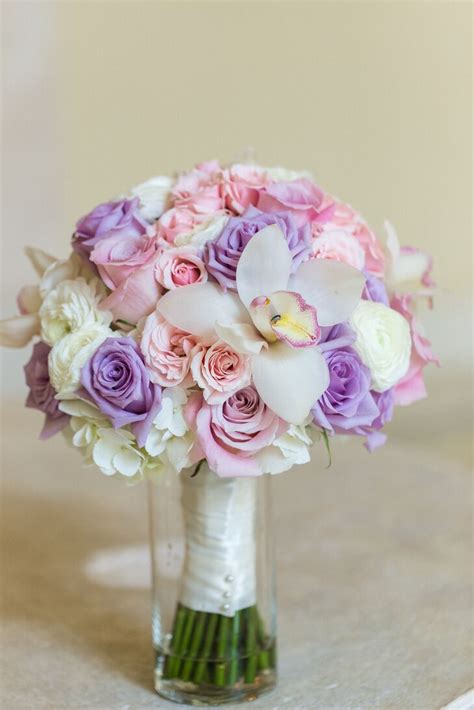 Pink and Purple Rose Bridal Bouquet