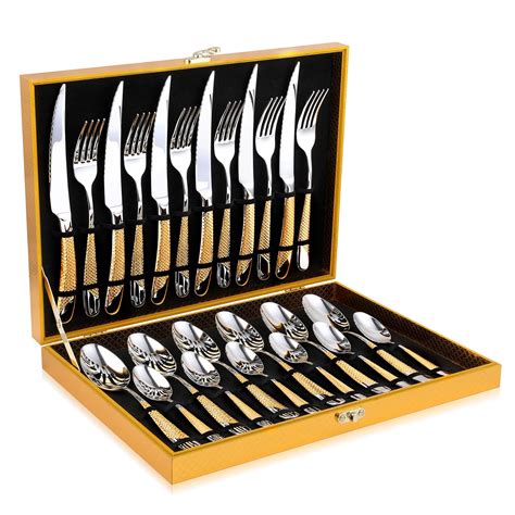 Amazon Hammered Silver Gold Silverware Set Ogori Piece