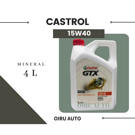 Cs Castrol Gtx Mineral W Sncf L Engine Oil Minyak Hitam Enjin