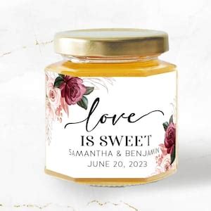 Love Is Sweet Mini Honey Jar Stickers Bridal Shower Honey Favor