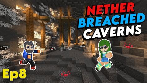 Wait There Are Naked Spiders Minecraft Nether Breached Caverns Ep8