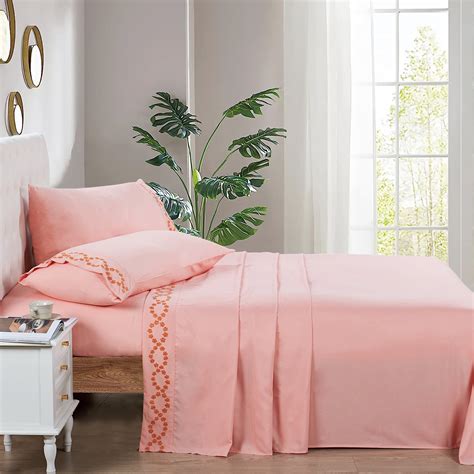 Home Soft Things Luxury Bed Sheet 4 Piece Set Rose Quartz King