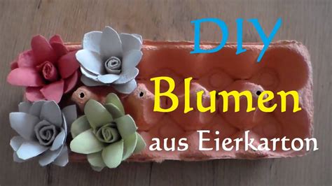 Diy Blumen Aus Eierkarton Basteln Rosen Aus Eierkarton Selber Machen