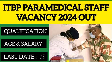 ITBP PARAMEDICAL STAFF Vacancy 2024 Out Itbp Pharmacist Vacancy