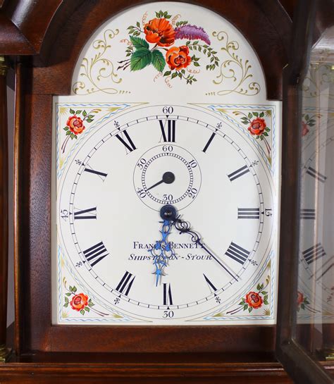 Mahogany Painted Dial West Minster Grandmother Clock