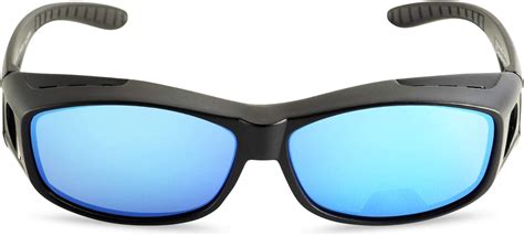 Mirrored Fit Over Glasses Polarized Sunglasses Wreflective Lenses Style 2 Black