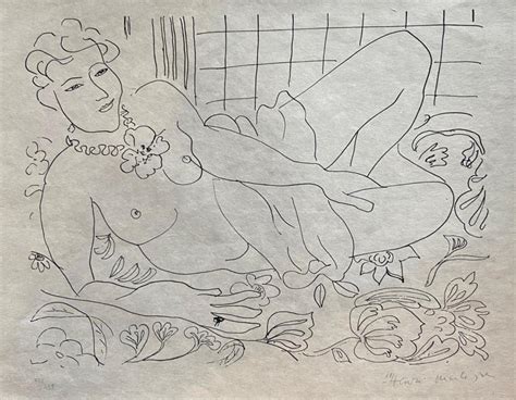 Bid Now HENRI MATISSE RECLINING NUDE LITHOGRAPH ON JAPON 1960