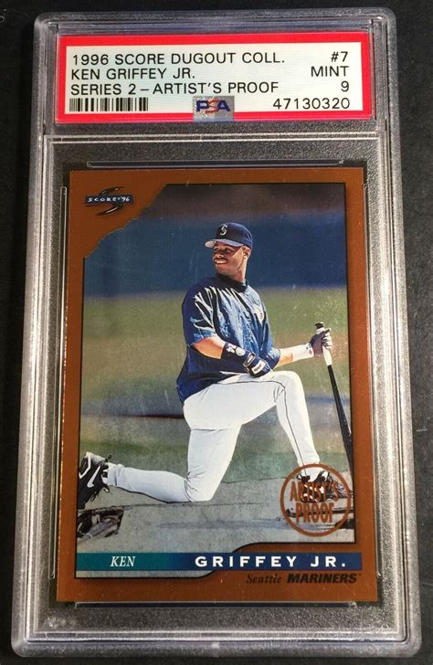 Ken Griffey Jr Score Dugout Collection Foil Artist Proof Psa