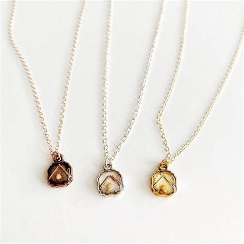 Mountains And Mustard Seeds Necklace Gold Filled Rose Gold Filled