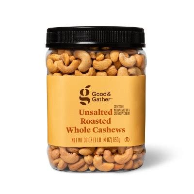 Unsalted Roasted Whole Cashews Oz Good Gather Target