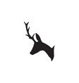 Deer Mule Skull Antler Silhouette Royalty Free Vector Image