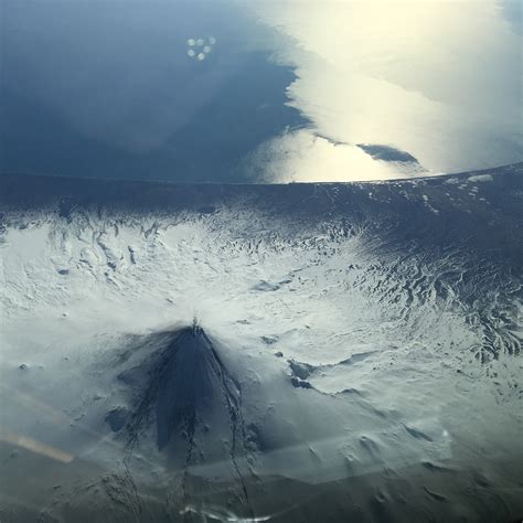 Oblique Aerial Photo Of Shishaldin Volcano Taken On March On