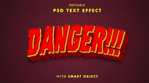 Danger Font PSD, High Quality Free PSD Templates for Download