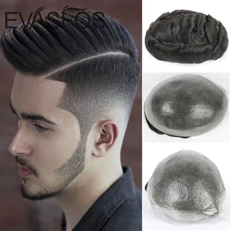 Evasfos Toupet Peau Super Fine Pour Homme Cheveux Humains Europ Ens