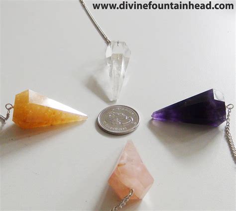 crystal pendulum assorted divine fountainhead