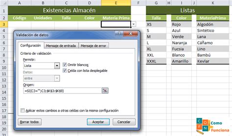 Excel Lista Desplegable Simple Como Funciona