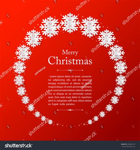 Graphic Christmas Card Snow Flake Vector Stock Vector Royalty Free