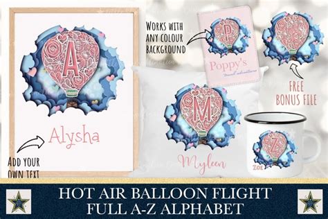 Hot Air Ballon Flight Full A Z Alphabet