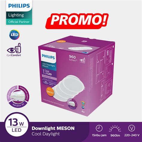 Jual Philips Lampu Downlight LED Meson Multipack 59464 125 13W 65K