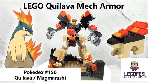 Lego Pokemon Mech Pokedex Quilava Magmarashi Tutorial Build