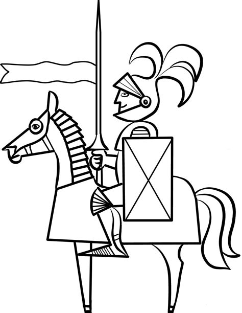 Knight On Horse Drawing | Free download on ClipArtMag