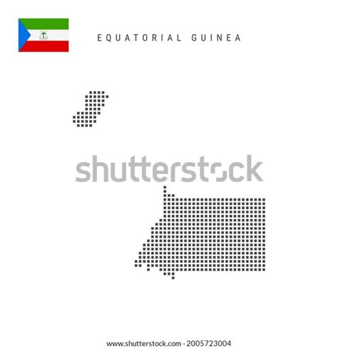 Square Dots Pattern Map Equatorial Guinea Stock Vector Royalty Free