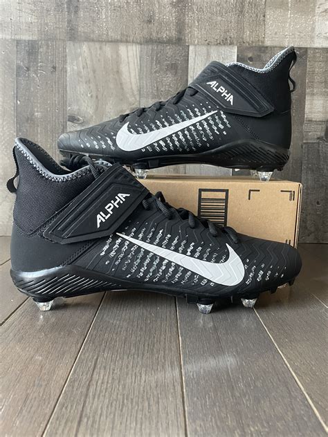 Nike Alpha Menace Pro Football Cleats Black White Men S Size