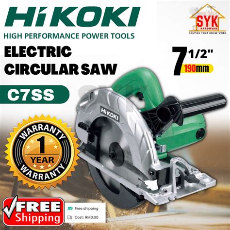 Free Shipping Syk Hitachi Hikoki C7ss Electric Circular Saw Mesin