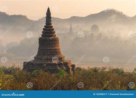 Beautiful Morning Sunrise With Fog And Smoke In Mrauk U Ancient City