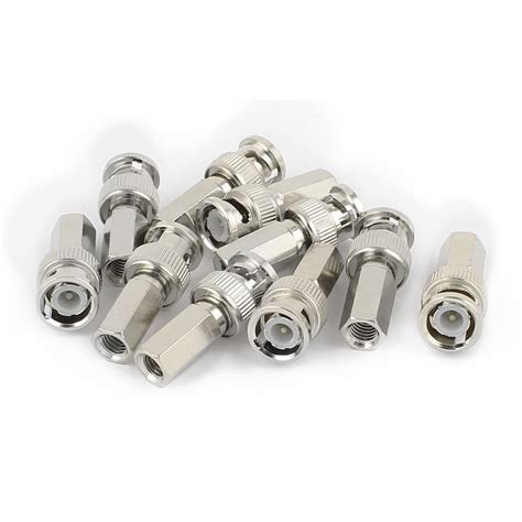 Sourcing Map 10 STK Zum Aufdrehen BNC Stecker RG58 59 60 Koaxial