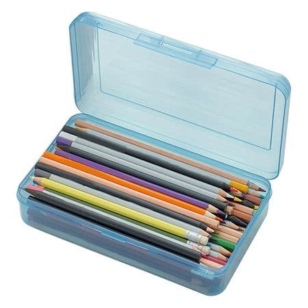 HeroNeo Large Capacity Pencil for Case Transparent Plastic Pencil Box ...