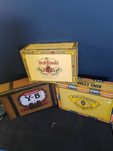 3 Empty Cigar Boxes Etsy