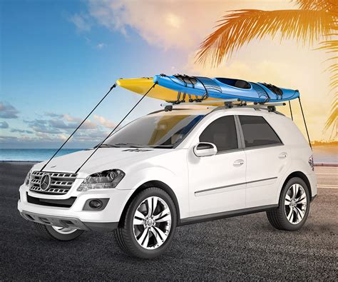 Drsports Two Pairs Universal Foldable J Bar Kayak Rack Folding Car Roof Top Carrier For Canoe