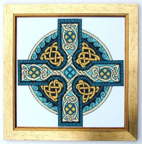 Celtic Cross Stitch Pattern Emerald Celtic Cross Pdf File Etsy