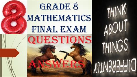 Grade Mathematics Paper Final Exam Questions Answers Teacha