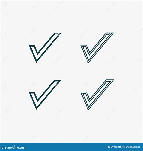 Check Mark Symbol And Logo Icon Stock Illustration Illustration Of