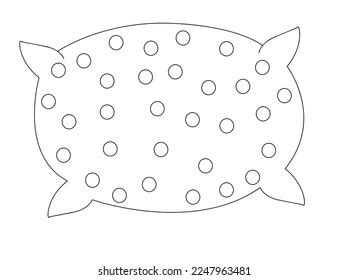 Cute Cartoon Pillow Coloring Page Bookvector Stock Vector (Royalty Free) 2247963481 | Shutterstock